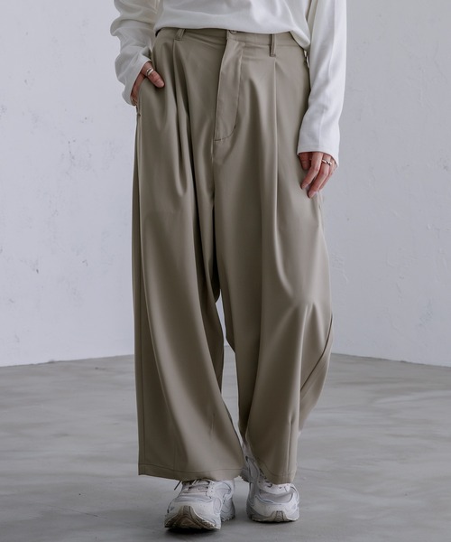 Adoon plain（アドーンプレーン）の「【Adoon plain】ワイドバルーンパンツ（その他パンツ・メンズ・グリーン/ブラック/ライトベージュ・MEDIUM/SMALL/LARGE）」の3枚目の写真