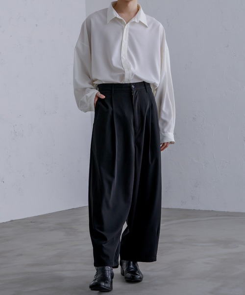 Adoon plain（アドーンプレーン）の「【Adoon plain】ワイドバルーンパンツ（その他パンツ・メンズ・グリーン/ブラック/ライトベージュ・MEDIUM/SMALL/LARGE）」の11枚目の写真