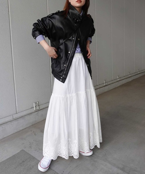 CORNERS（コーナーズ）の「フェイクレザーブルゾン（ブルゾン・レディース・ブラック・M）」の18枚目の写真