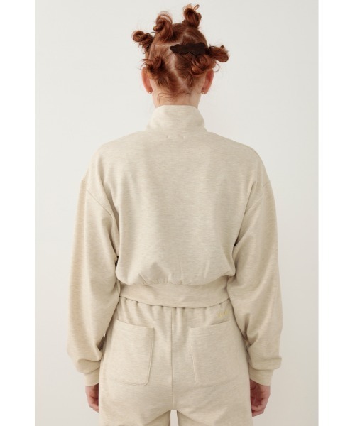 SLY（スライ）の「Sly Skin SOFT SWEAT ZIP TOPS ソフト スウェット ジップ トップス（ルームウェア/パジャマ・レディース・ターコイズブルー/アイボリー・FREE）」の7枚目の写真