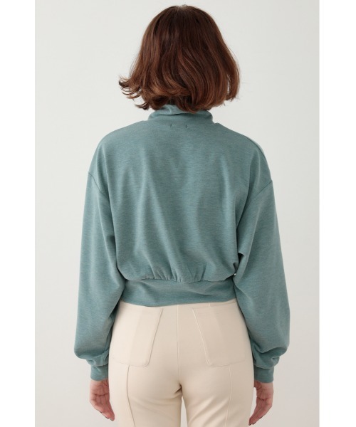 SLY（スライ）の「Sly Skin SOFT SWEAT ZIP TOPS ソフト スウェット ジップ トップス（ルームウェア/パジャマ・レディース・ターコイズブルー/アイボリー・FREE）」の13枚目の写真