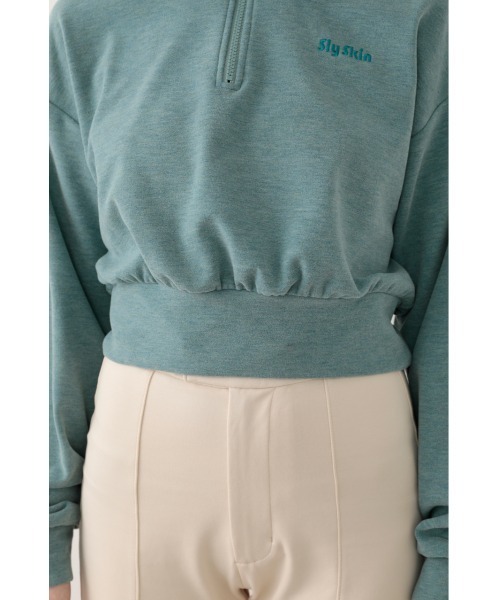 SLY（スライ）の「Sly Skin SOFT SWEAT ZIP TOPS ソフト スウェット ジップ トップス（ルームウェア/パジャマ・レディース・ターコイズブルー/アイボリー・FREE）」の18枚目の写真