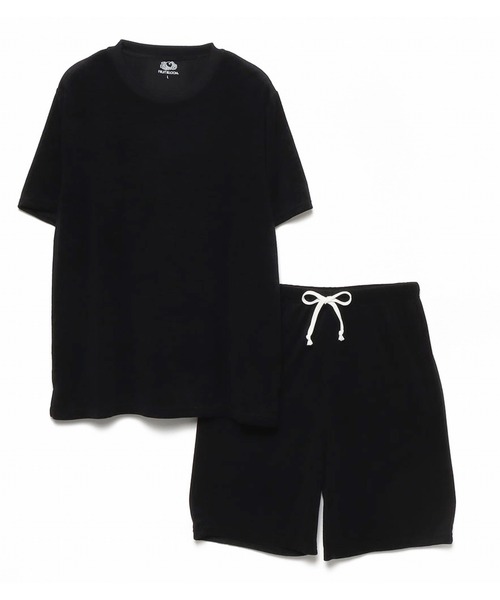 FRUIT OF THE LOOM(フルーツオブザルーム)の「【FRUIT OF THE LOOM】パイルルームウェアセットアップ/クルーネック/半袖Tシャツ&ハーフパンツ(ルームウェア/パジャマ・メンズ・グレー/ホワイト/ネイビー/ブラック・LL/M/L)」の15枚目の写真