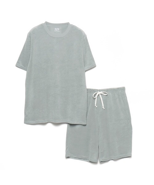 FRUIT OF THE LOOM(フルーツオブザルーム)の「【FRUIT OF THE LOOM】パイルルームウェアセットアップ/クルーネック/半袖Tシャツ&ハーフパンツ(ルームウェア/パジャマ・メンズ・グレー/ホワイト/ネイビー/ブラック・LL/M/L)」の18枚目の写真