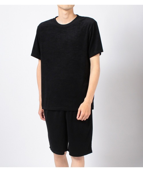 FRUIT OF THE LOOM(フルーツオブザルーム)の「【FRUIT OF THE LOOM】パイルルームウェアセットアップ/クルーネック/半袖Tシャツ&ハーフパンツ(ルームウェア/パジャマ・メンズ・グレー/ホワイト/ネイビー/ブラック・LL/M/L)」の7枚目の写真