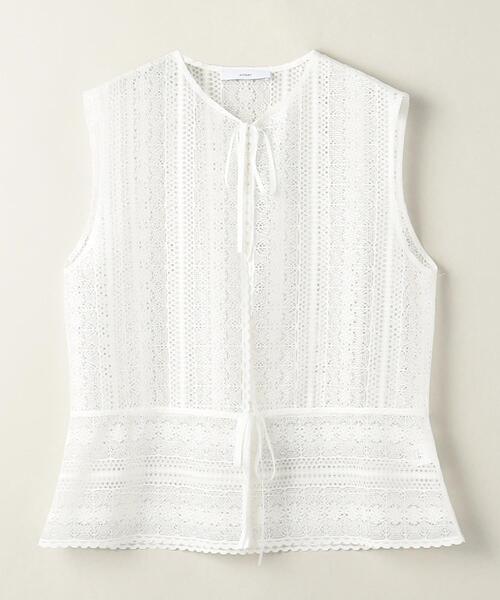 ASTRAET(アストラット)の「<ASTRAET(アストラット)>PE レース ノースリーブボレロ(シャツ/ブラウス・レディース・ホワイト/ブラック・FREE)」の15枚目の写真