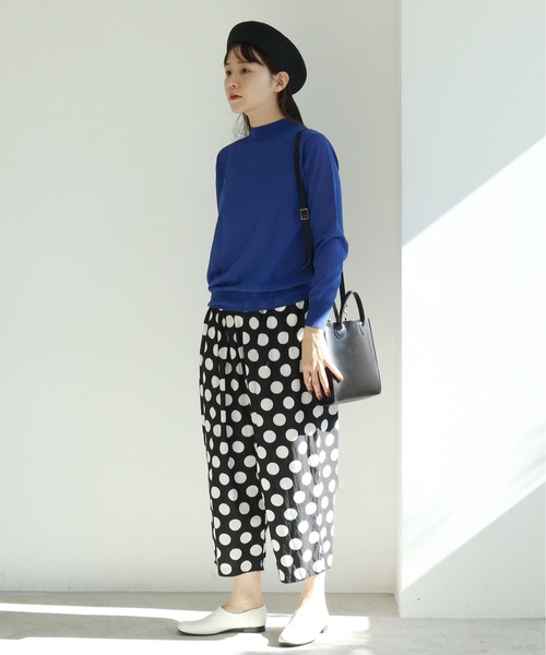 yuni（ユニ　）の「コットンキュプラ ｄｏｔプリントペチパンツ（コクーン）（その他パンツ・レディース・ブラック系その他/ブラック・FREE）」の3枚目の写真