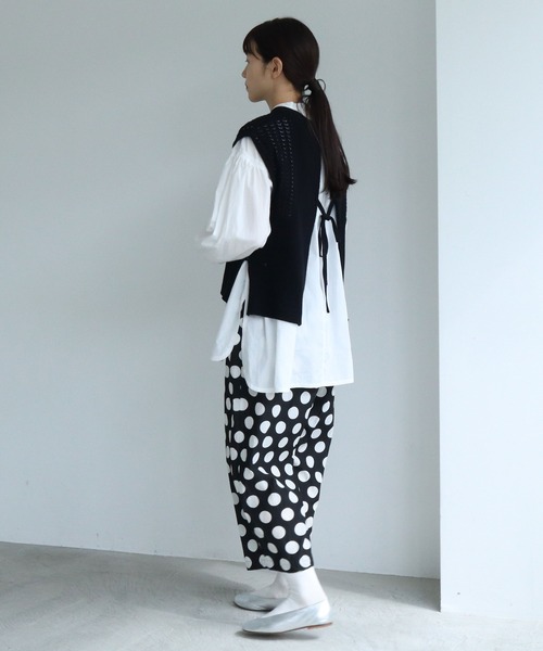 yuni（ユニ　）の「コットンキュプラ ｄｏｔプリントペチパンツ（コクーン）（その他パンツ・レディース・ブラック系その他/ブラック・FREE）」の5枚目の写真