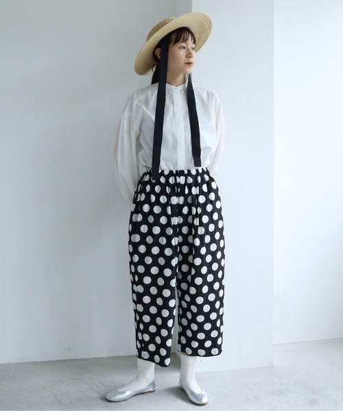 yuni（ユニ　）の「コットンキュプラ ｄｏｔプリントペチパンツ（コクーン）（その他パンツ・レディース・ブラック系その他/ブラック・FREE）」の6枚目の写真