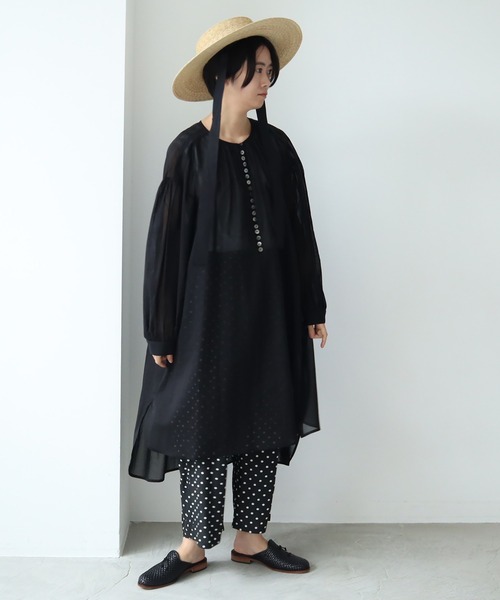 yuni（ユニ　）の「コットンキュプラ ｄｏｔプリントペチパンツ（コクーン）（その他パンツ・レディース・ブラック系その他/ブラック・FREE）」の15枚目の写真