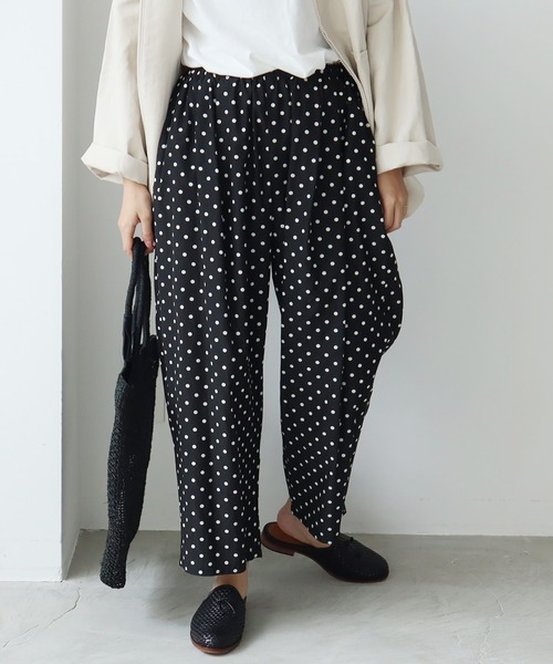 yuni（ユニ　）の「コットンキュプラ ｄｏｔプリントペチパンツ（コクーン）（その他パンツ・レディース・ブラック系その他/ブラック・FREE）」の17枚目の写真