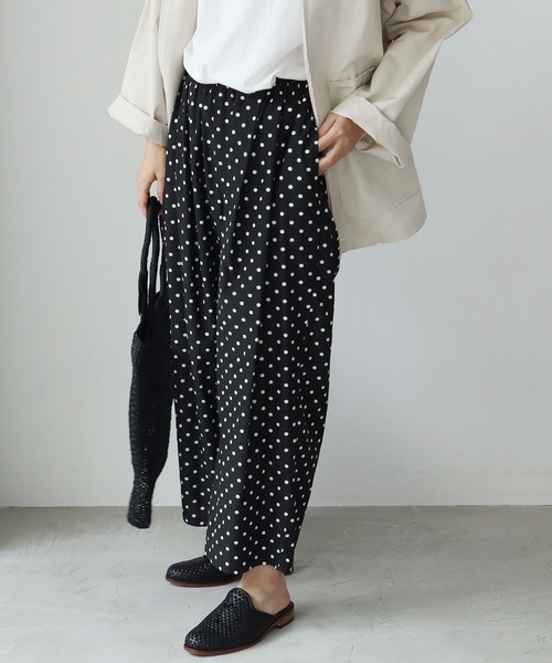 yuni（ユニ　）の「コットンキュプラ ｄｏｔプリントペチパンツ（コクーン）（その他パンツ・レディース・ブラック系その他/ブラック・FREE）」の18枚目の写真