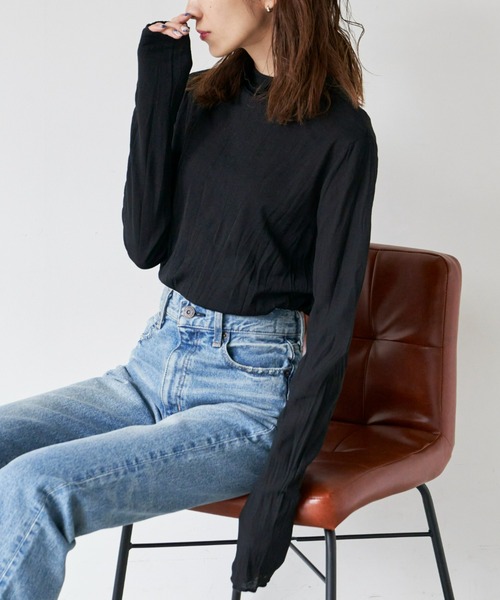 Auntie Rosa Holiday（アンティローザホリデー）の「シアーインナータートル（Tシャツ/カットソー・レディース・ブラック/ライトブルー/ブルー/ピンク/オレンジ/ホワイト/カーキ/オフホワイト・FREE）」の21枚目の写真