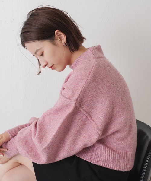 Kastane（カスタネ）の「ハイネッククロップドニット（ニット/セーター