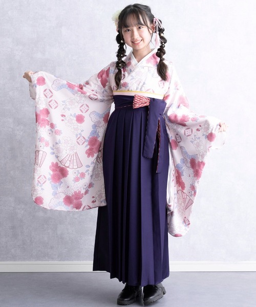 セール】【ZOZO限定カラー】小学校卒業式 簡単着付け 袴セット［15種の