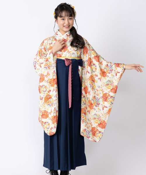 セール】【新色】小学校卒業式 簡単着付け 袴セット（着物