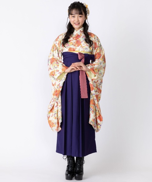 セール】【ZOZO限定カラー】小学校卒業式 簡単着付け 袴セット［15種の