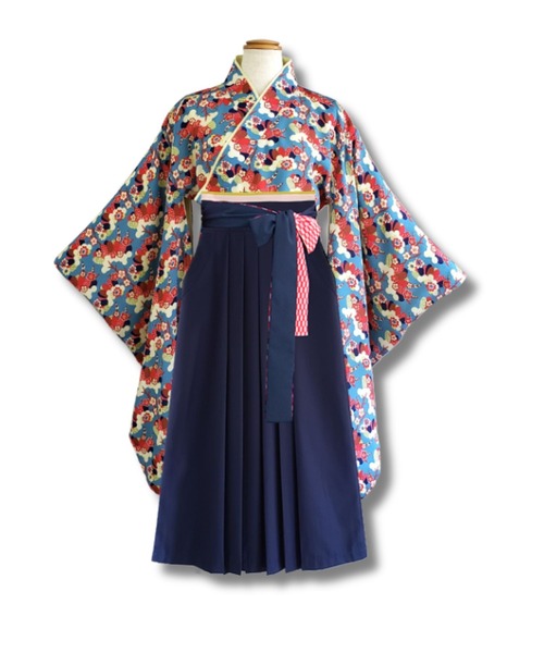 セール】【ZOZO限定カラー】小学校卒業式 簡単着付け 袴セット［15種の