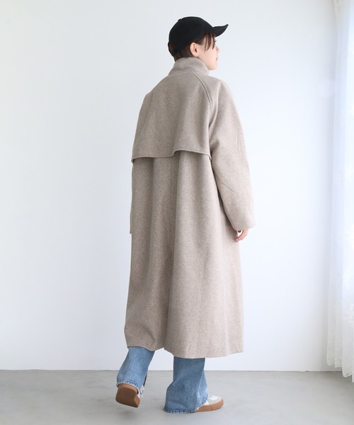 notch.(ノッチ)の「スタンドカラーコート(その他アウター・レディース・ブラック/ベージュ/オフホワイト・M)」の19枚目の写真