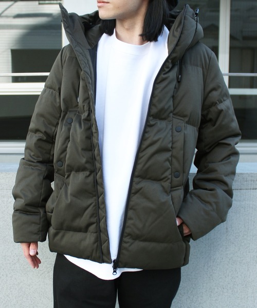 yield(イールド)の「【yield select apparel】ストレッチダウン フードジャケット SBSD-012(ダウンジャケット/コート・メンズ・チャコールグレー/ブラック/ベージュ/ネイビー/オリーブ・M/XL/L)」の13枚目の写真