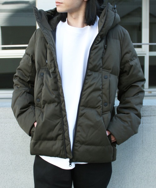yield(イールド)の「【yield select apparel】ストレッチダウン フードジャケット SBSD-012(ダウンジャケット/コート・メンズ・チャコールグレー/ブラック/ベージュ/ネイビー/オリーブ・M/XL/L)」の14枚目の写真