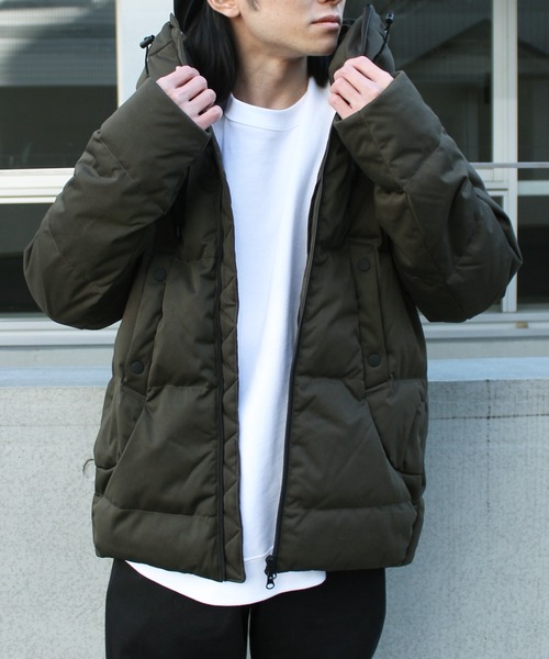 yield(イールド)の「【yield select apparel】ストレッチダウン フードジャケット SBSD-012(ダウンジャケット/コート・メンズ・チャコールグレー/ブラック/ベージュ/ネイビー/オリーブ・M/XL/L)」の15枚目の写真