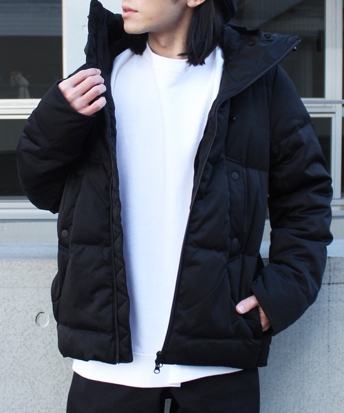 yield(イールド)の「【yield select apparel】ストレッチダウン フードジャケット SBSD-012(ダウンジャケット/コート・メンズ・チャコールグレー/ブラック/ベージュ/ネイビー/オリーブ・M/XL/L)」の7枚目の写真