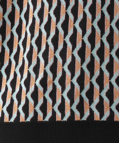 RAGEBLUE（レイジブルー）の「柄ニットVベスト/264759（ベスト・メンズ・ブラック/ベージュ・MEDIUM/LARGE）」の16枚目の写真