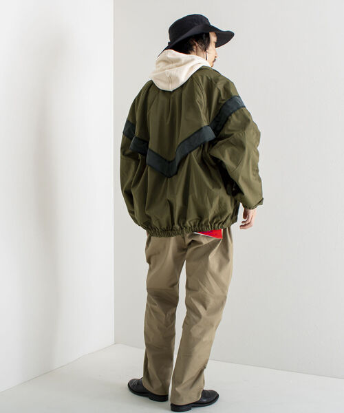ARMY TWILL(アーミーツイル)の「【ARMY TWILL/アーミーツイル】Plain Weave Blouson プレーンウィーヴ トレーニングジャケット(ブルゾン・メンズ・ブラック/オリーブ・MEDIUM)」の19枚目の写真