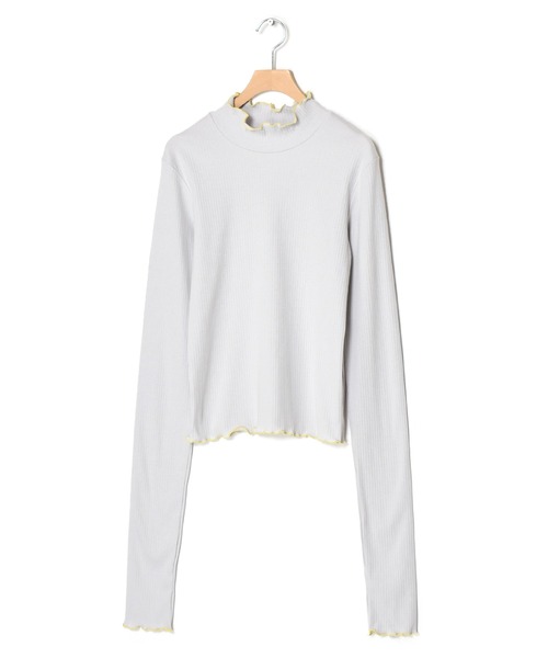 w closet（ダブルクローゼット）の「ランダムテレコフィンガーホールプルオーバー（Tシャツ/カットソー・レディース・アイボリー/イエロー/サックスブルー系1/ブラック・FREE）」の7枚目の写真