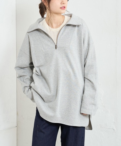 PUAL CE CIN（ピュアルセシン）の「綿針抜きロングスリーブ（Tシャツ/カットソー・レディース・ブラック/グレー/オフホワイト/ミント・FREE）」の8枚目の写真