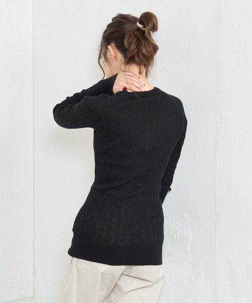 PUAL CE CIN（ピュアルセシン）の「綿針抜きロングスリーブ（Tシャツ/カットソー・レディース・ブラック/グレー/オフホワイト/ミント・FREE）」の16枚目の写真