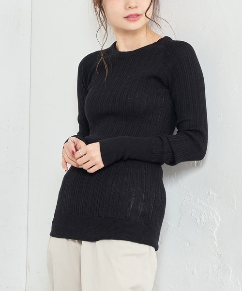 PUAL CE CIN（ピュアルセシン）の「綿針抜きロングスリーブ（Tシャツ/カットソー・レディース・ブラック/グレー/オフホワイト/ミント・FREE）」の15枚目の写真