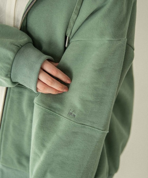 idem（イデム）の「【ZOZOTOWN限定】idem 0514 parker/ロゴ刺繍オーバーサイズパーカー（パーカー・レディース・ベージュ/グレー/グリーン・FREE）」の21枚目の写真