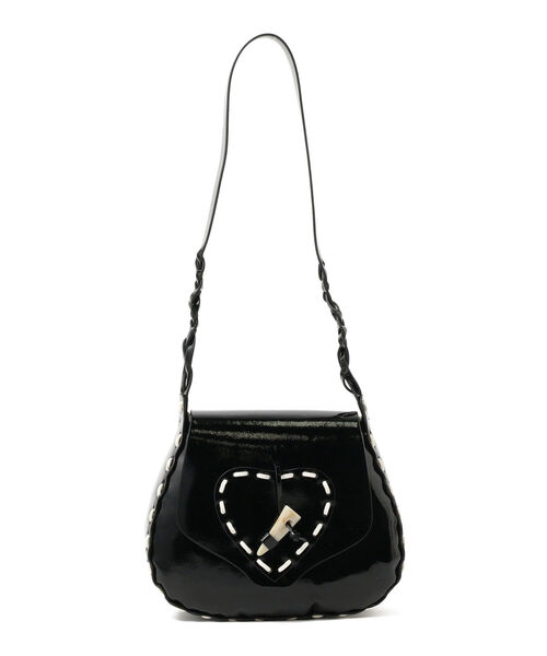 Ray BEAMS(レイビームス)の「HEY!Mrs ROSE × Ray BEAMS / 別注 ハート ポシェット(メッセンジャーバッグ・レディース・レッド/ブラック・ONE SIZE)」の6枚目の写真