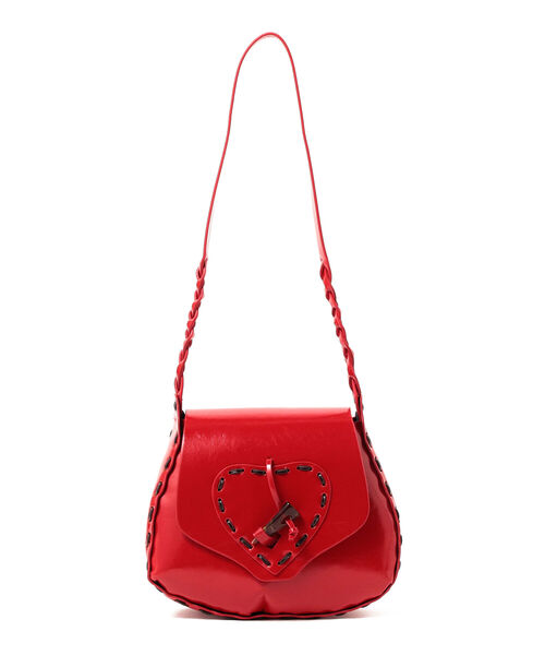 Ray BEAMS(レイビームス)の「HEY!Mrs ROSE × Ray BEAMS / 別注 ハート ポシェット(メッセンジャーバッグ・レディース・レッド/ブラック・ONE SIZE)」の10枚目の写真