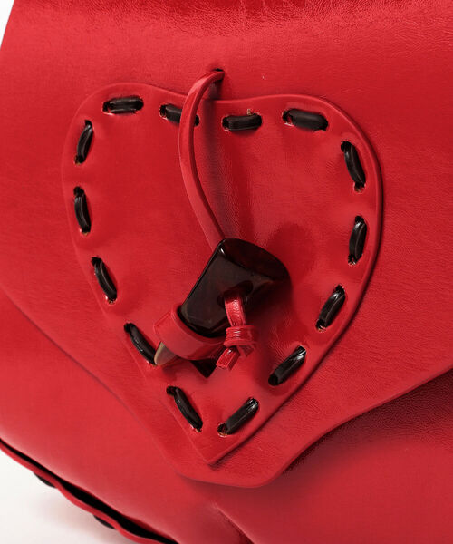 Ray BEAMS(レイビームス)の「HEY!Mrs ROSE × Ray BEAMS / 別注 ハート ポシェット(メッセンジャーバッグ・レディース・レッド/ブラック・ONE SIZE)」の14枚目の写真