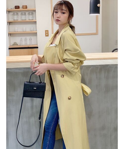 GYDA（ジェイダ）の「LOOSEトレンチコート（トレンチコート・レディース・ベージュ/オフホワイト/イエロー・FREE）」の13枚目の写真