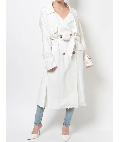 GYDA（ジェイダ）の「LOOSEトレンチコート（トレンチコート・レディース・ベージュ/オフホワイト/イエロー・FREE）」の15枚目の写真