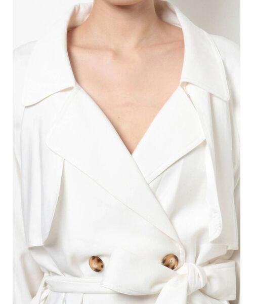 GYDA（ジェイダ）の「LOOSEトレンチコート（トレンチコート・レディース・ベージュ/オフホワイト/イエロー・FREE）」の6枚目の写真