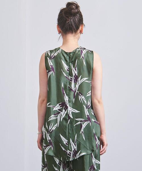 SACRA（サクラ）の「＜SACRA（サクラ）＞リーフプリント ノースリーブ ブラウス（シャツ/ブラウス・レディース・ダークグリーン・38）」の7枚目の写真