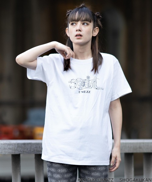 X-girl（エックスガール）の「X-girl × UMEZZ FACE S/S TEE（Tシャツ/カットソー・レディース・ホワイト・LARGE/MEDIUM）」の5枚目の写真