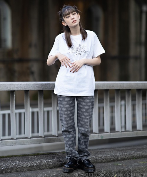 X-girl（エックスガール）の「X-girl × UMEZZ FACE S/S TEE（Tシャツ/カットソー・レディース・ホワイト・LARGE/MEDIUM）」の2枚目の写真