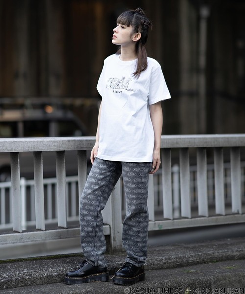 X-girl（エックスガール）の「X-girl × UMEZZ FACE S/S TEE（Tシャツ/カットソー・レディース・ホワイト・LARGE/MEDIUM）」の9枚目の写真