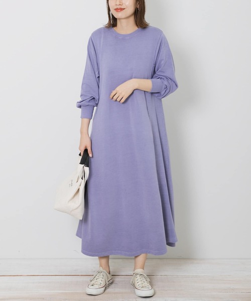URBAN RESEARCH Sonny Label(アーバンリサーチサニーレーベル)の「ピグメントスェットワンピース(ワンピース・レディース・チャコールグレー/カーキ/ブルー・FREE)」の6枚目の写真