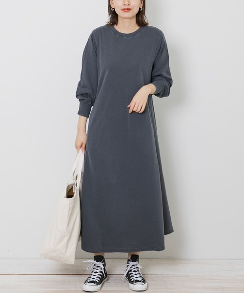 URBAN RESEARCH Sonny Label(アーバンリサーチサニーレーベル)の「ピグメントスェットワンピース(ワンピース・レディース・チャコールグレー/カーキ/ブルー・FREE)」の16枚目の写真