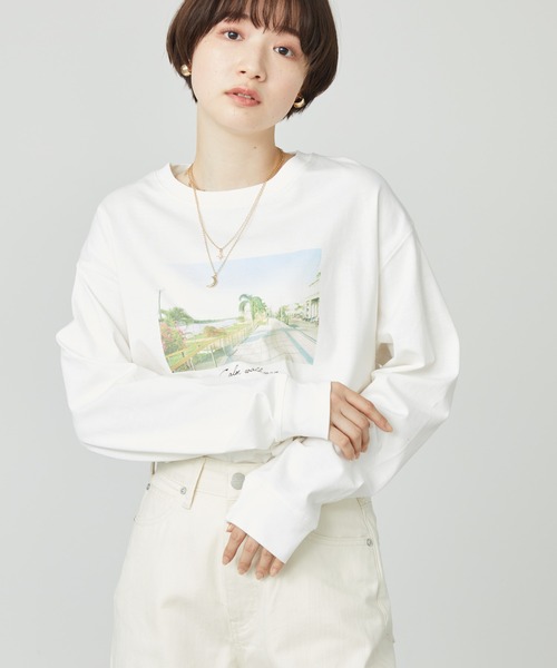 AMERICAN HOLIC(アメリカンホリック)の「フォト転写カットプルオーバー(Tシャツ/カットソー・レディース・B/A・L/M)」の1枚目の写真