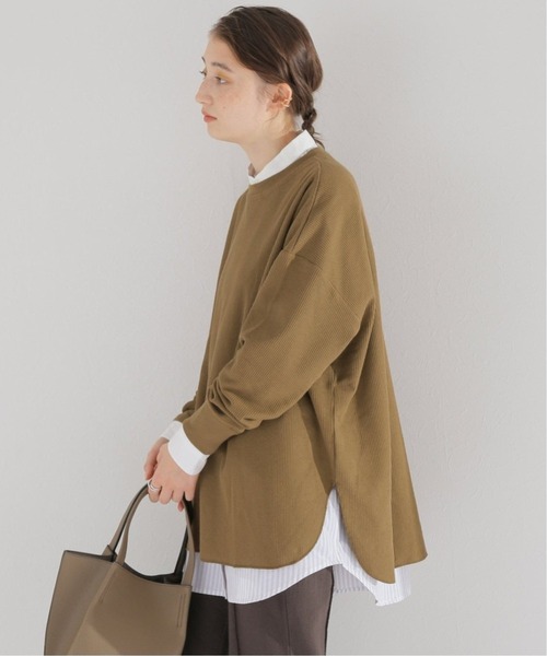 JOURNAL STANDARD relume（ジャーナルスタンダード　レリューム）の「TCワッフルオーバーサイズロングスリーブTシャツ◆（Tシャツ/カットソー・レディース・チャコールグレー/オートミール/ベージュ系その他・FREE）」の8枚目の写真