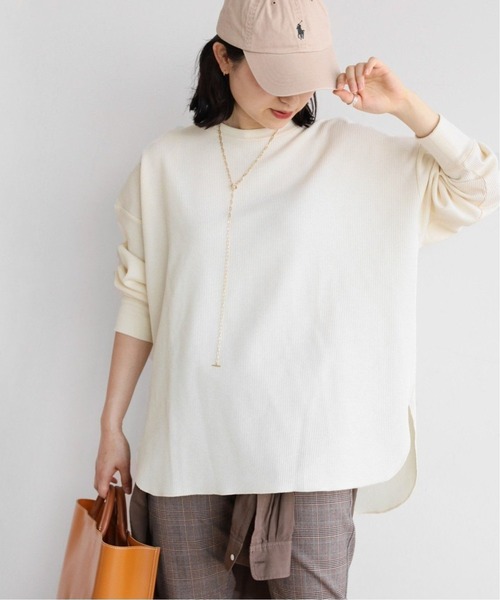 JOURNAL STANDARD relume（ジャーナルスタンダード　レリューム）の「TCワッフルオーバーサイズロングスリーブTシャツ◆（Tシャツ/カットソー・レディース・チャコールグレー/オートミール/ベージュ系その他・FREE）」の17枚目の写真