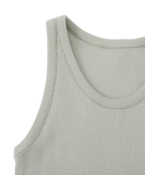 UNTITLED（アンタイトル）の「◆【steady掲載】アメリカンスリーブタンクトップ＜洗える＞（タンクトップ・レディース・ブラック/オフホワイト/サンドベージュ・02）」の7枚目の写真